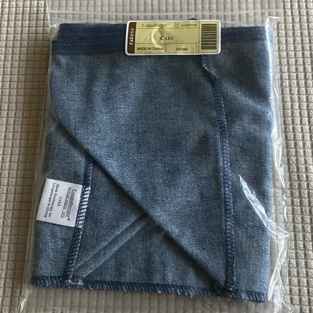 Longaberger New Denim Liner for Cake Basket Blue